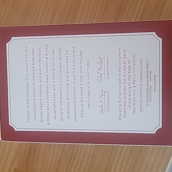 Hallmark 2020 Member Exclusive Ornament Snowman Band - Picture 5 of 7